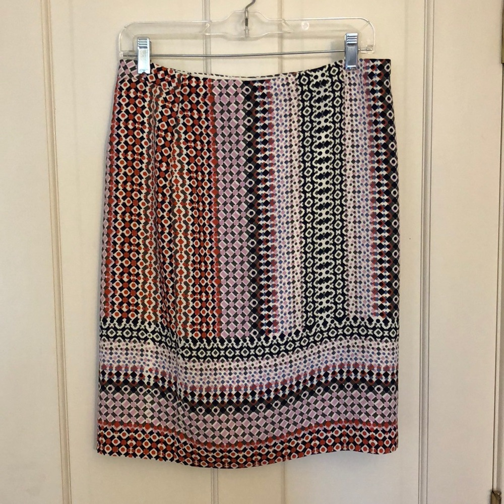J CREW colorful A-line skirt